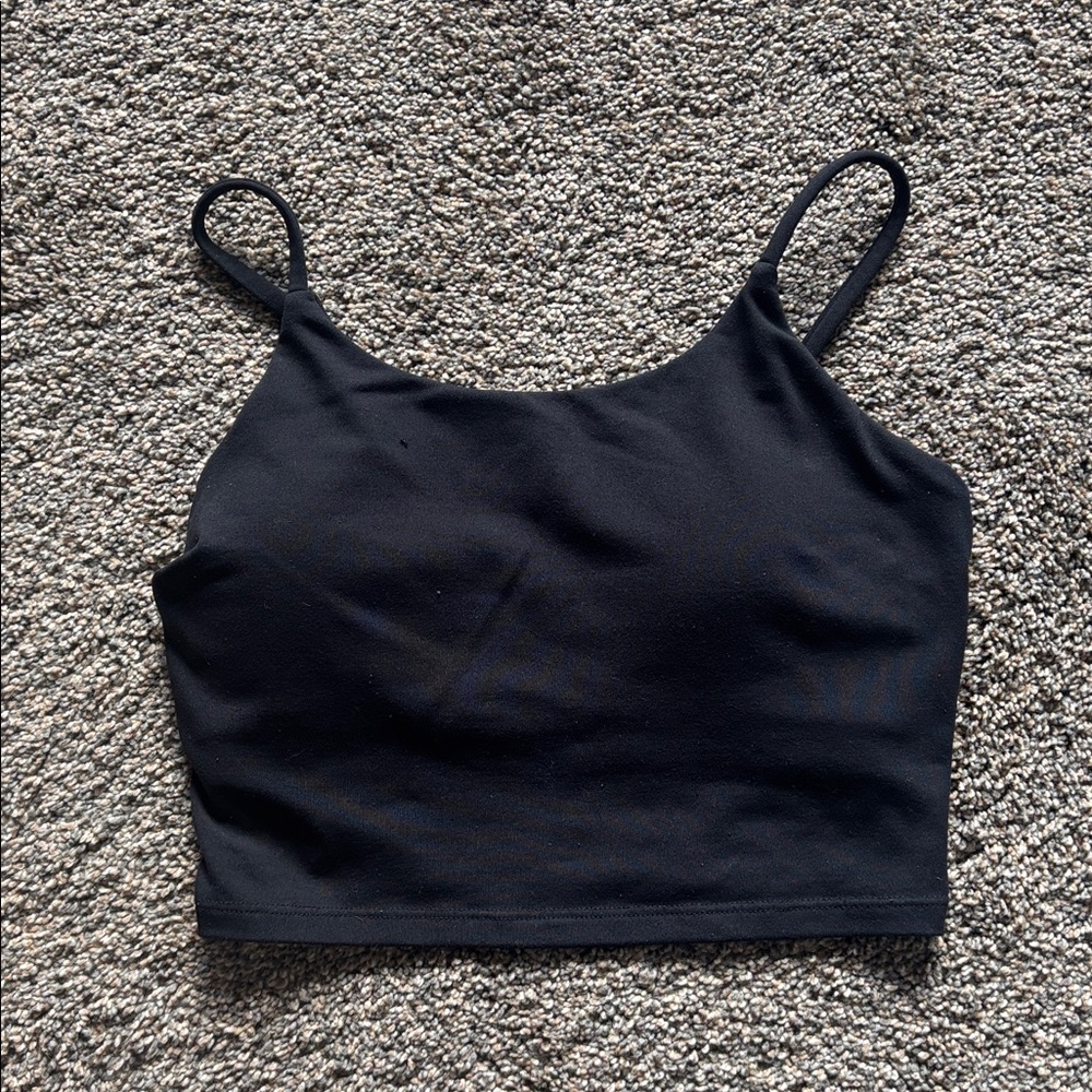 Black Cropped Tank Top